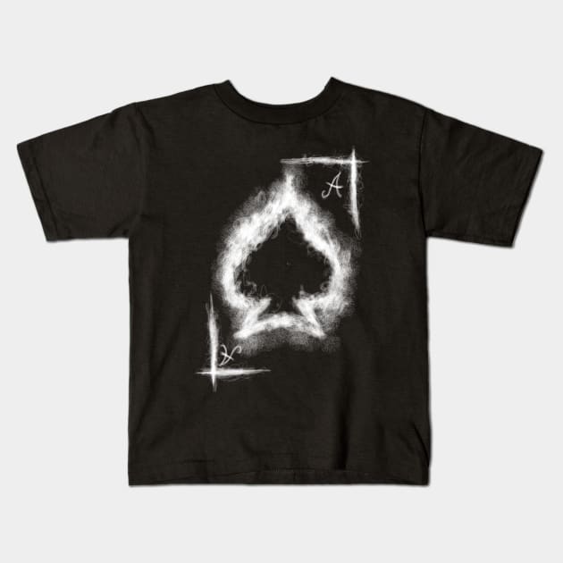 ace of spades Kids T-Shirt by NemfisArt